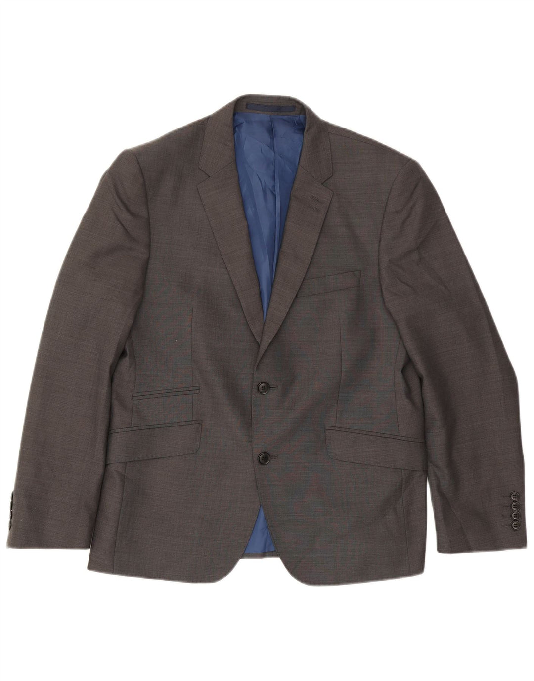 Marks & Spencer Mens 2 Button Blazer Jacket UK 40 Medium Grey Wool