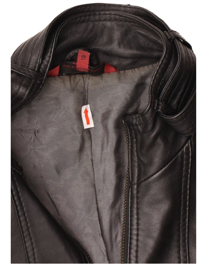 RICHMOND Womens Leather Jacket UK 18 XL Black Leather