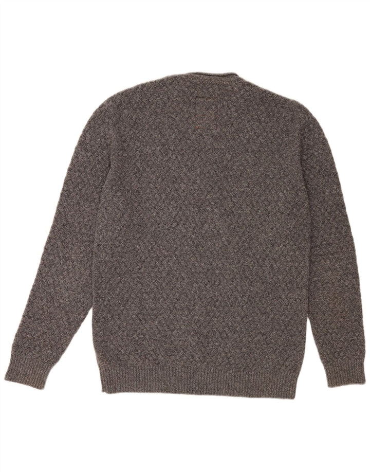 Barbour Mens Crew Neck Jumper Sweater Small Grey Wool