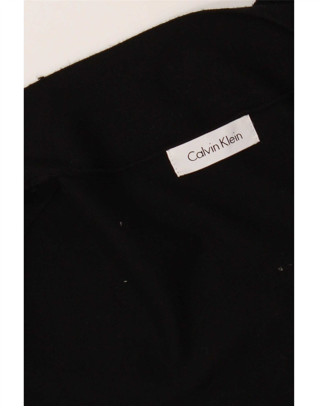 Calvin Klein Womens Crop Top Long Sleeve UK 12 Medium Black