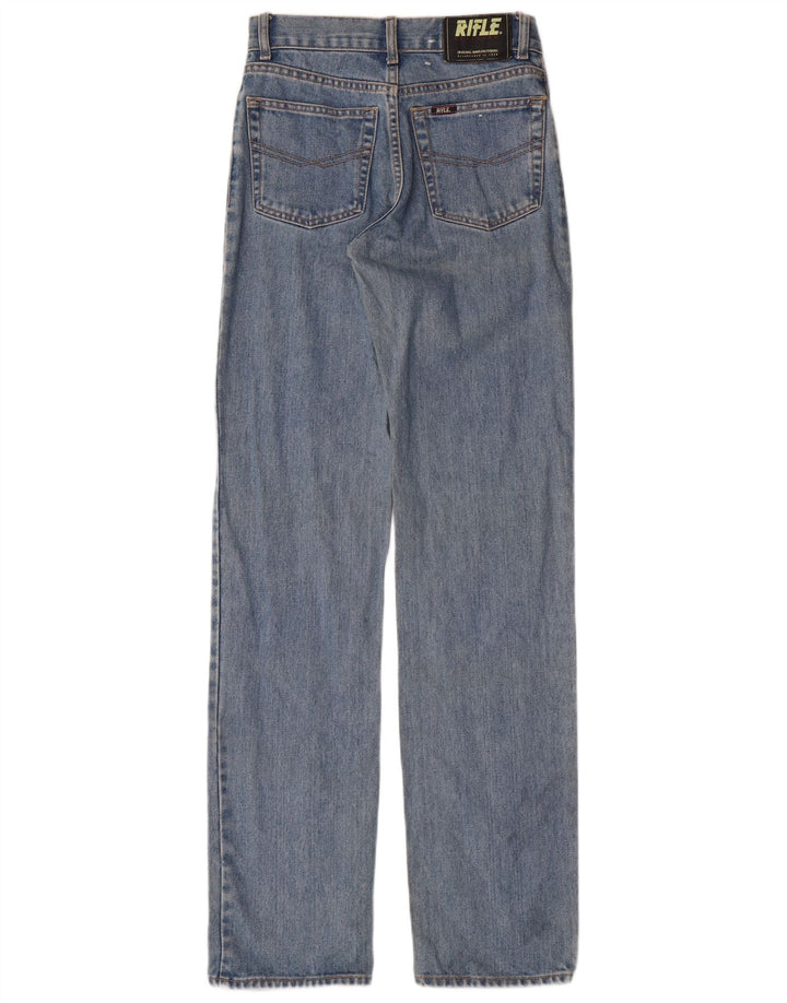 RIFLE Womens Straight Jeans W29 L34 Blue Cotton