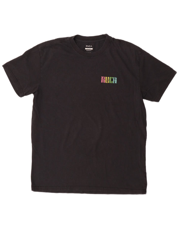 RVCA Mens Relaxed Fit Graphic T-Shirt Top Large Black