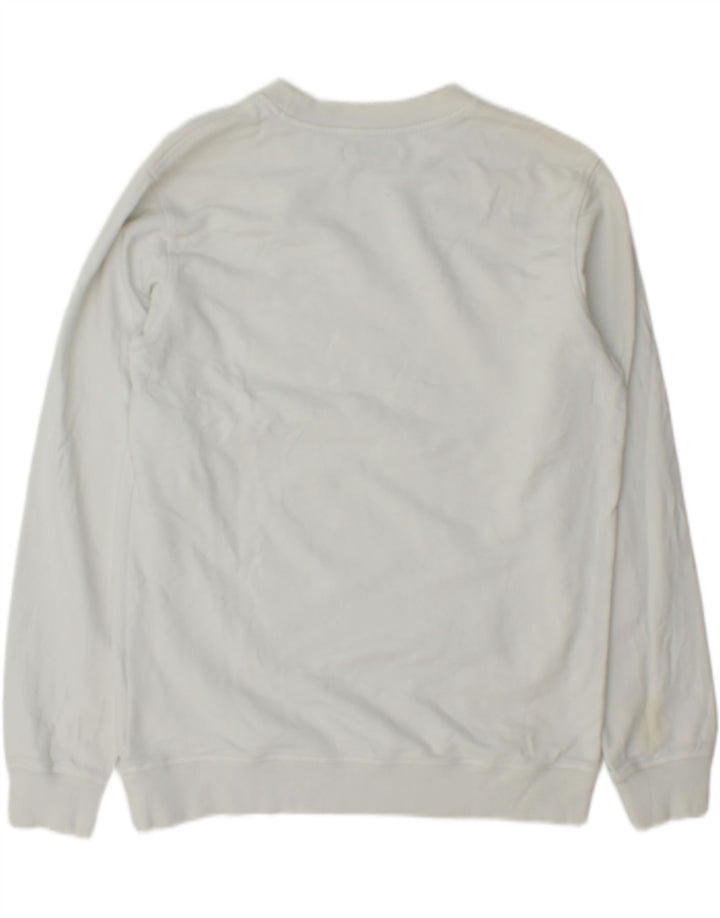 Calvin Klein Jeans Mens Graphic Regular Fit Sweatshirt Jumper Medium White