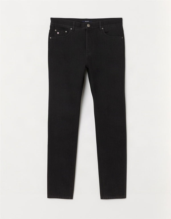 Gant Mens Tyler Low Waist Regular Fit Straight Jeans W34 L34 Grey Cotton