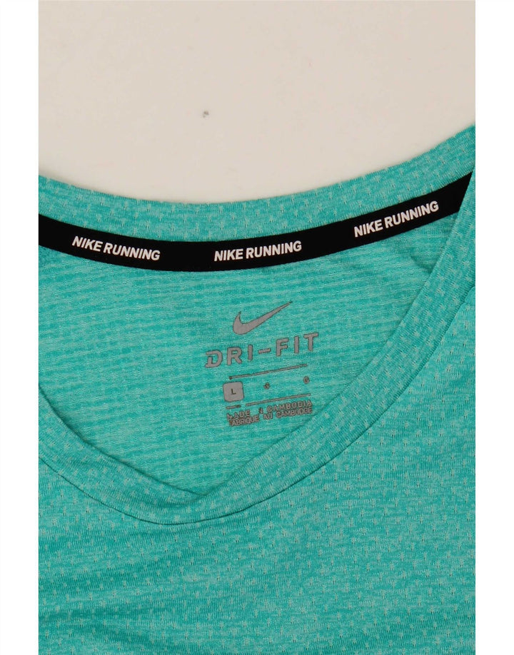 Nike Mens Dri Fit T-Shirt Top Large Turquoise