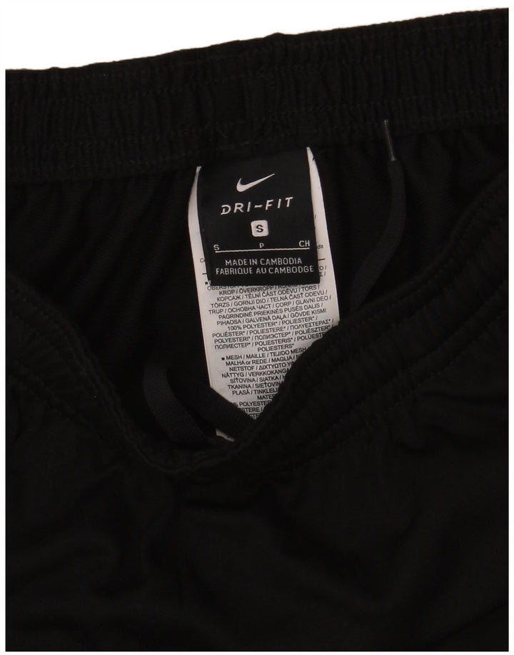 Nike Mens Dri Fit Tracksuit Trousers Small Black Colourblock Polyester