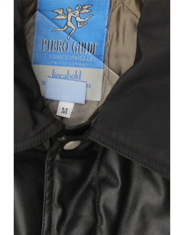 PIERO GUIDI Mens Leather Coat UK 38 Medium Black Vintage Piero Guidi and Second-Hand Piero Guidi from Messina Hembry 