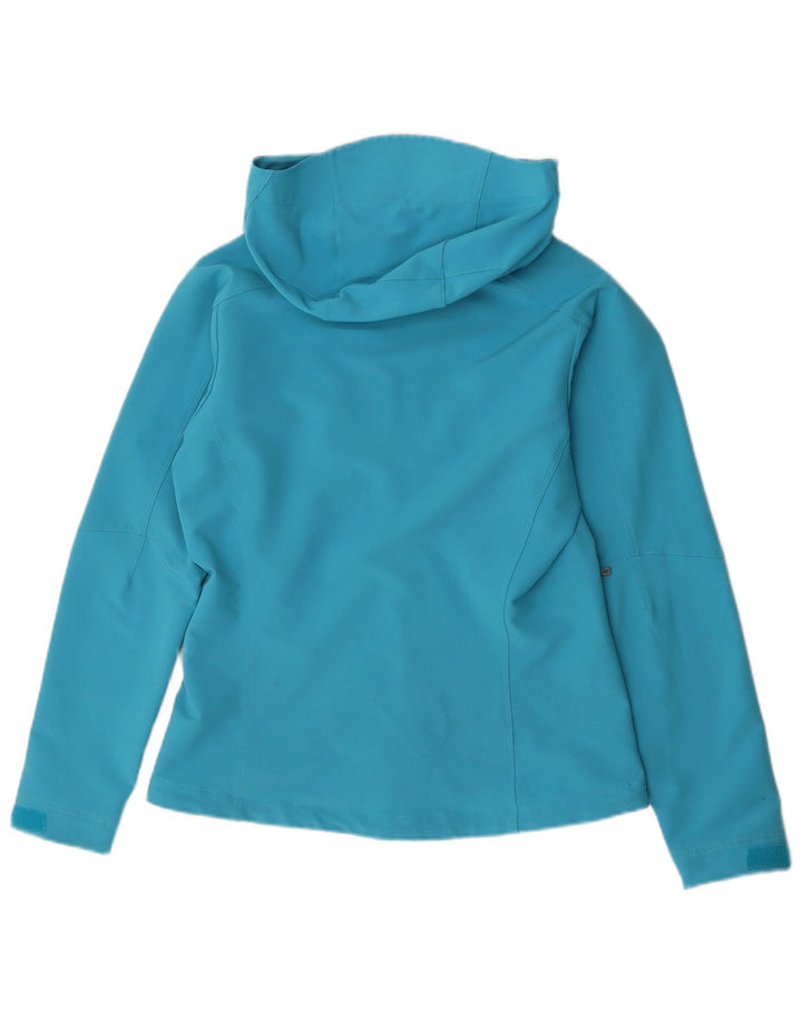 Patagonia Womens Hooded Windbreaker Jacket UK 14 Medium Turquoise Polyester