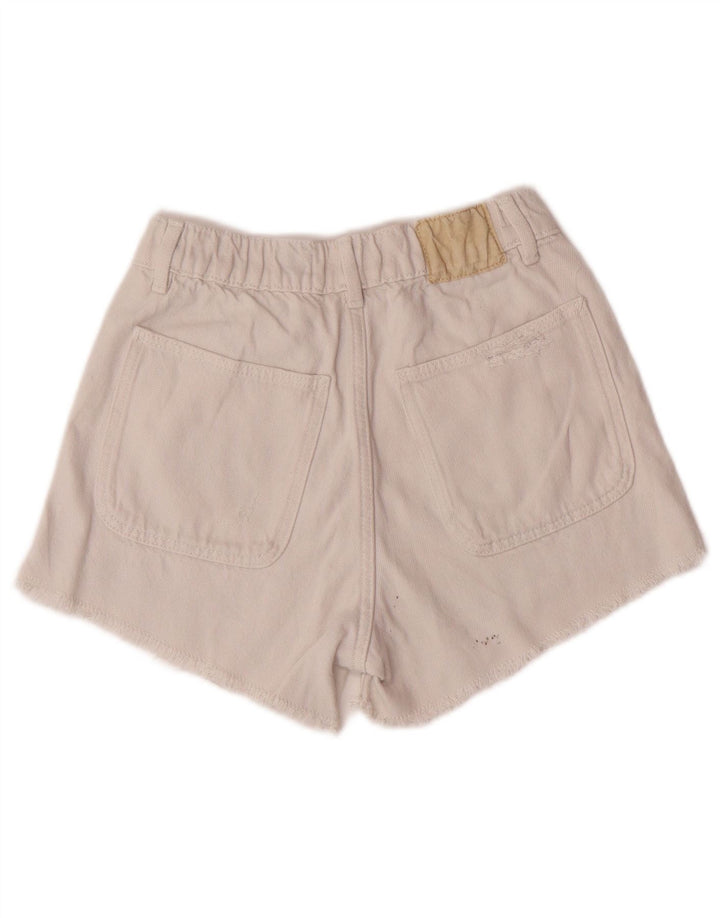 Zara Girls Denim Shorts 11-12 Years W24 White