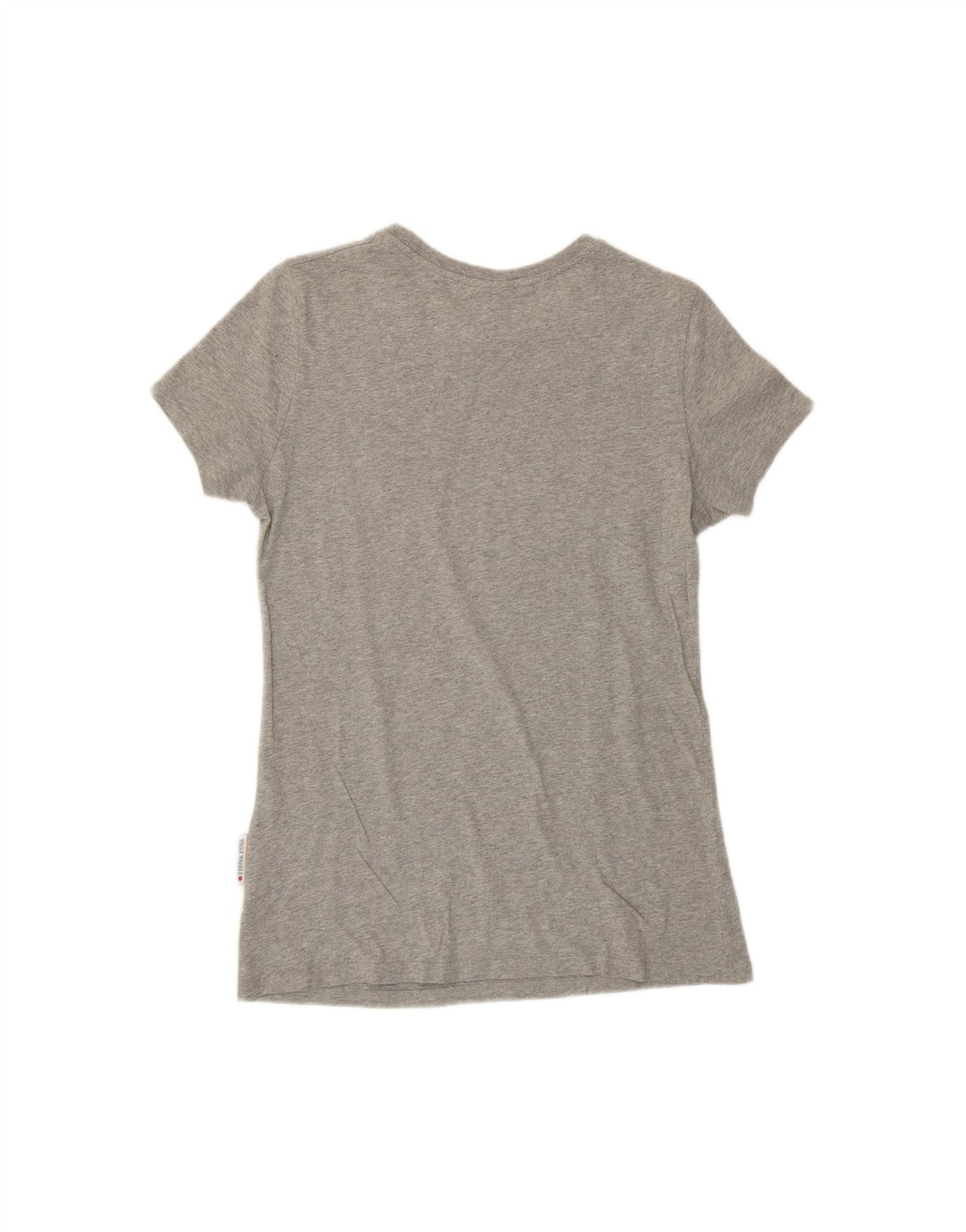 THINK PINK Womens Graphic T-Shirt Top UK 12 Medium Grey