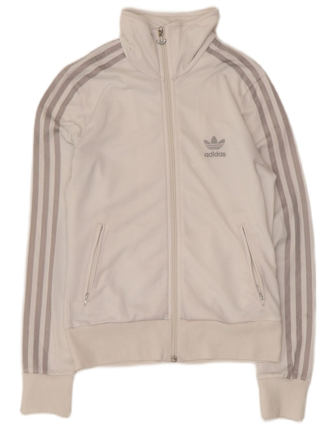 Adidas Womens Graphic Tracksuit Top Jacket EU 38 Medium White