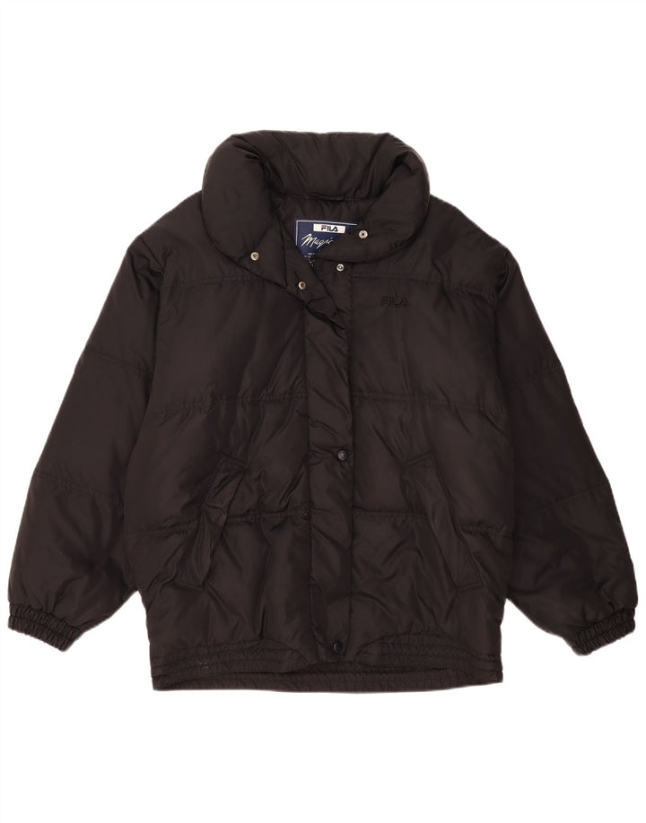 Fila Womens Magic Line Oversized Padded Jacket IT 44 Medium Black Polyamide