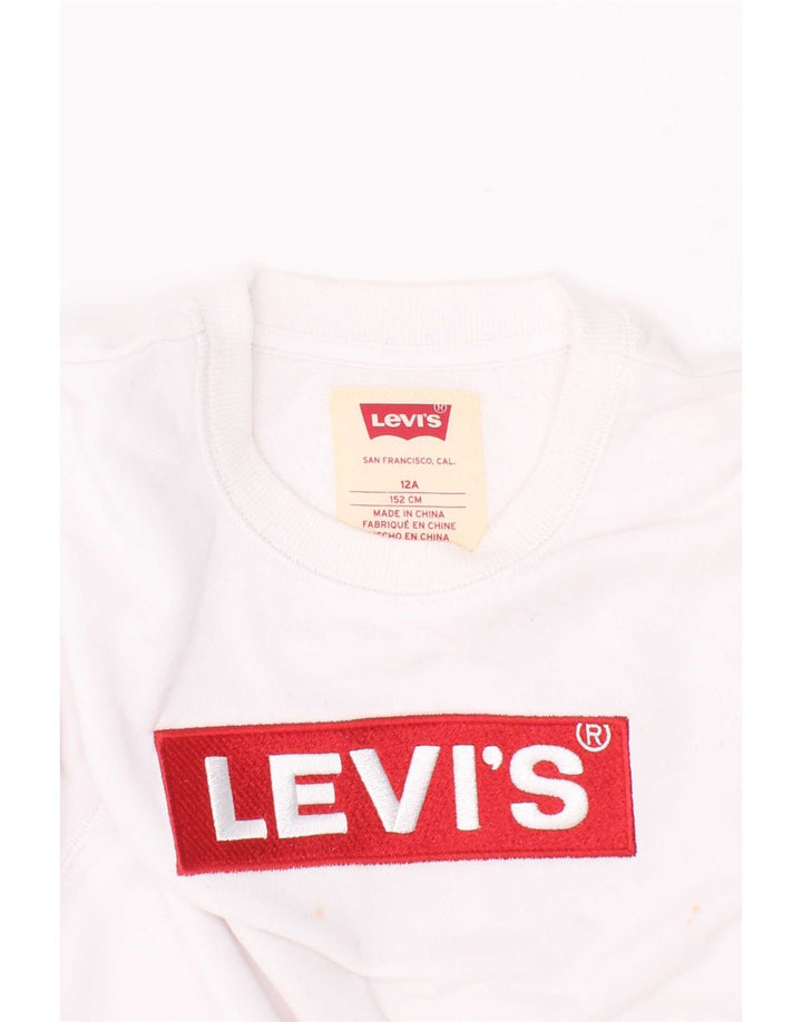 Levi's Boys Graphic Sweatshirt Jumper 11-12 Years White