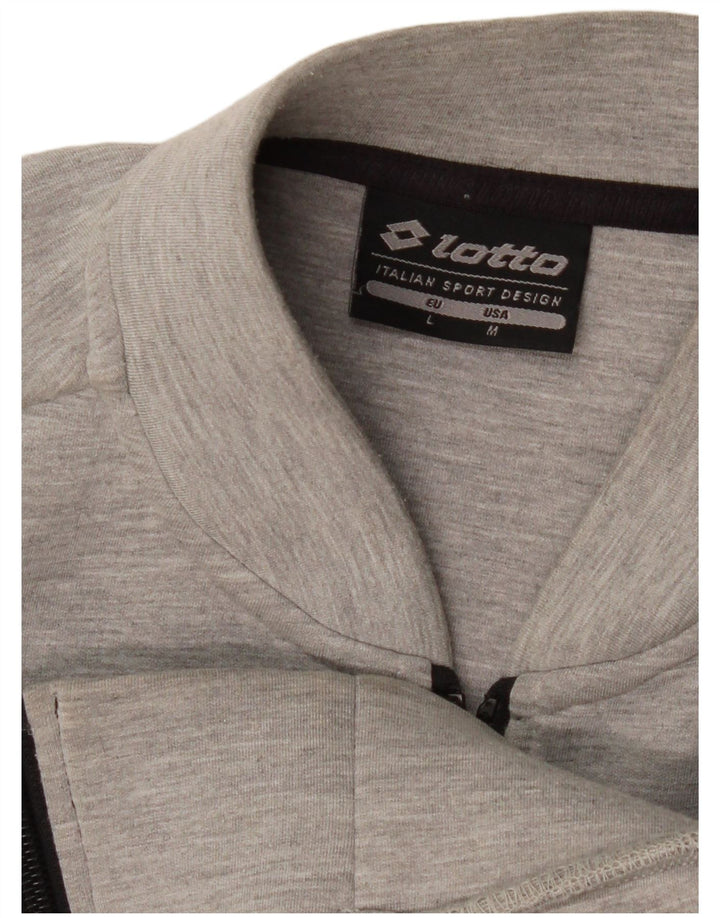 Lotto Mens Tracksuit Top Jacket Medium Grey Flecked