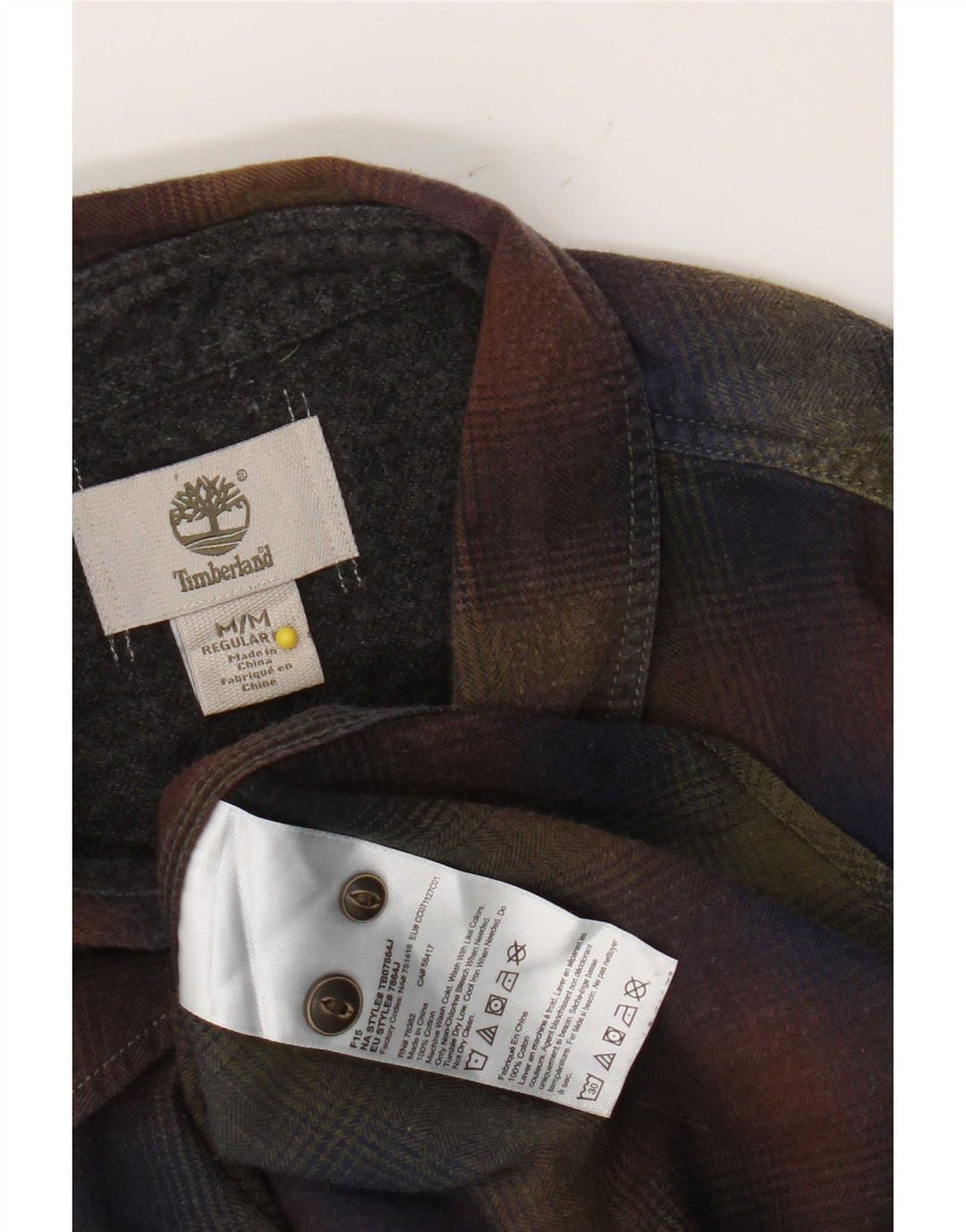 Timberland Mens Regular Fit Flannel Shirt Medium Multicoloured Check Cotton