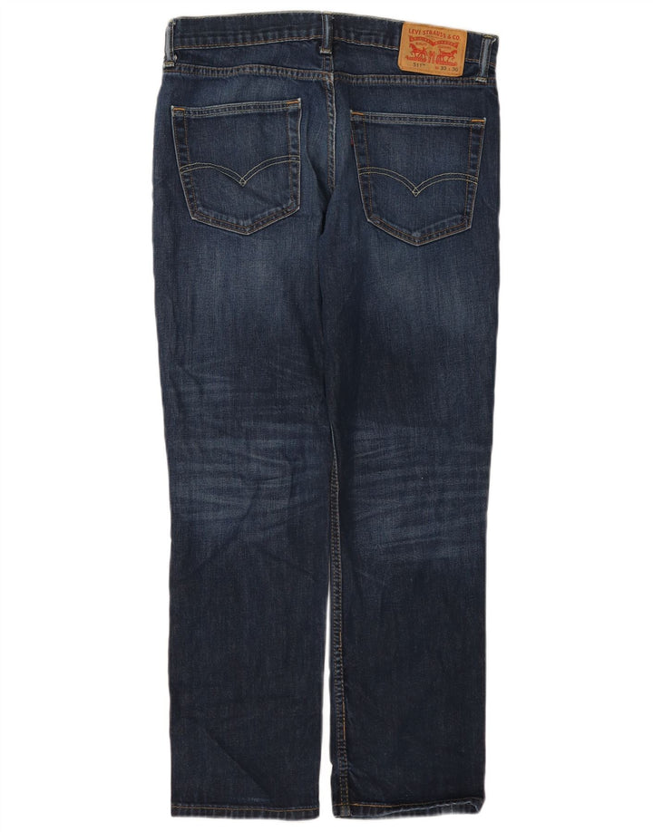 Levi's Mens 511 Slim Jeans W33 L30 Navy Blue Cotton