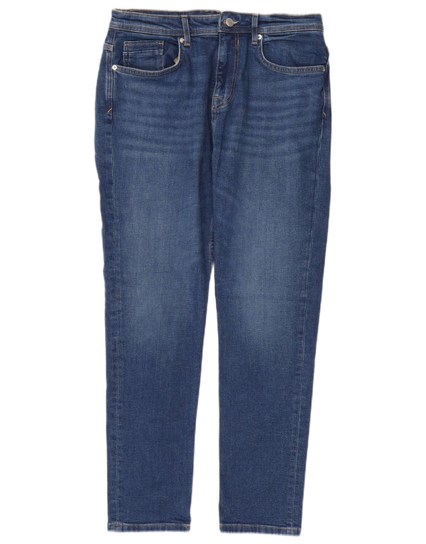 Zara Mens Slim Jeans EU 42 Large W32 L29 Blue Cotton