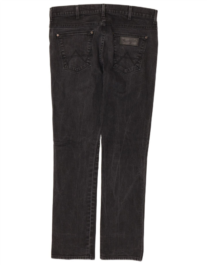 WRANGLER Mens Vegas Skinny Jeans W36 L34 Black Cotton