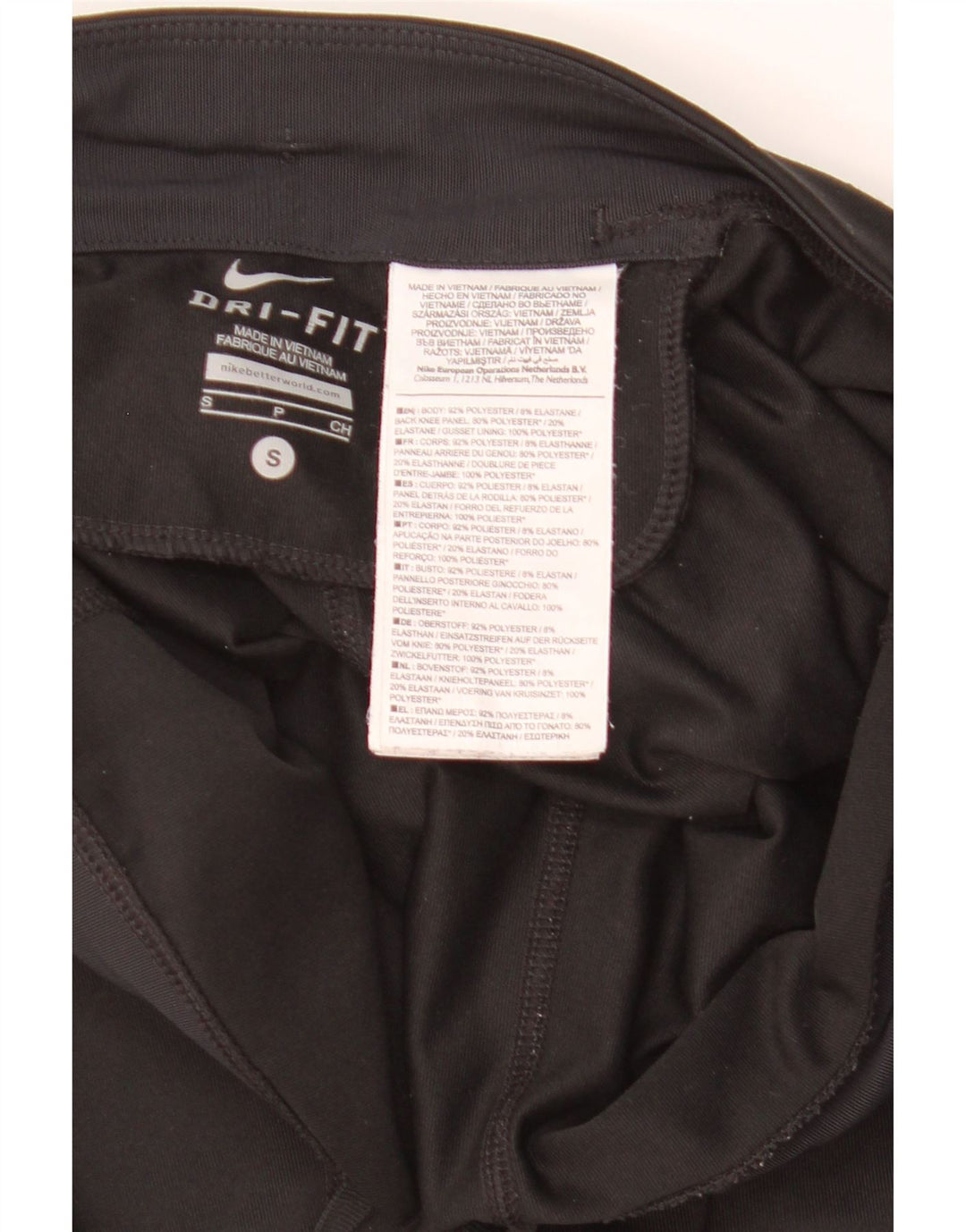 Nike Womens Dri Fit Leggings UK 10 Small  Black Polyester