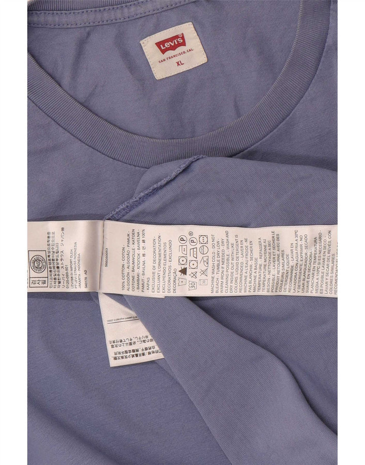 Levi's Mens T-Shirt Top XL Blue Cotton