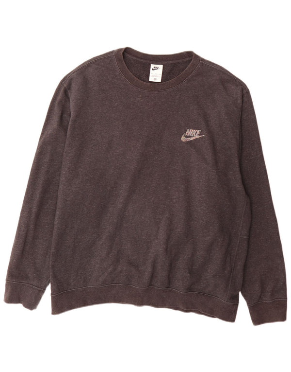 Nike Mens Sweatshirt Jumper 2XL Grey Cotton