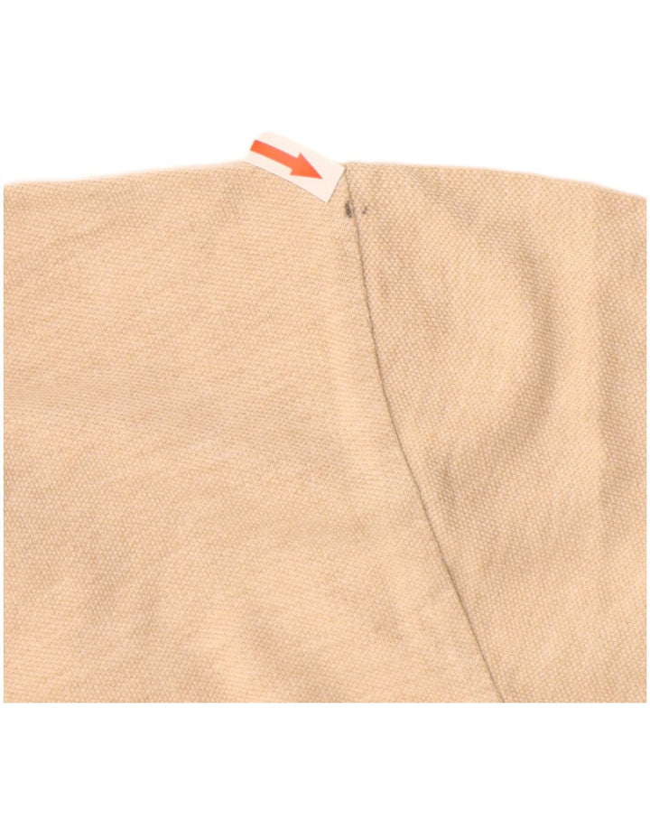 POLO RALPH LAUREN Mens Custom Fit Polo Shirt Small Beige Cotton