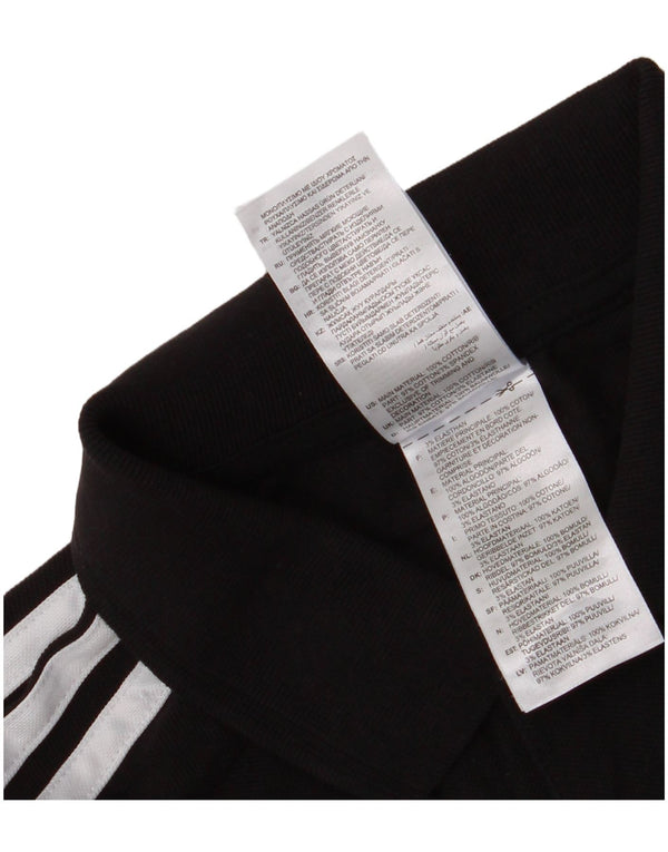 Adidas Mens Polo Shirt Small Black Cotton