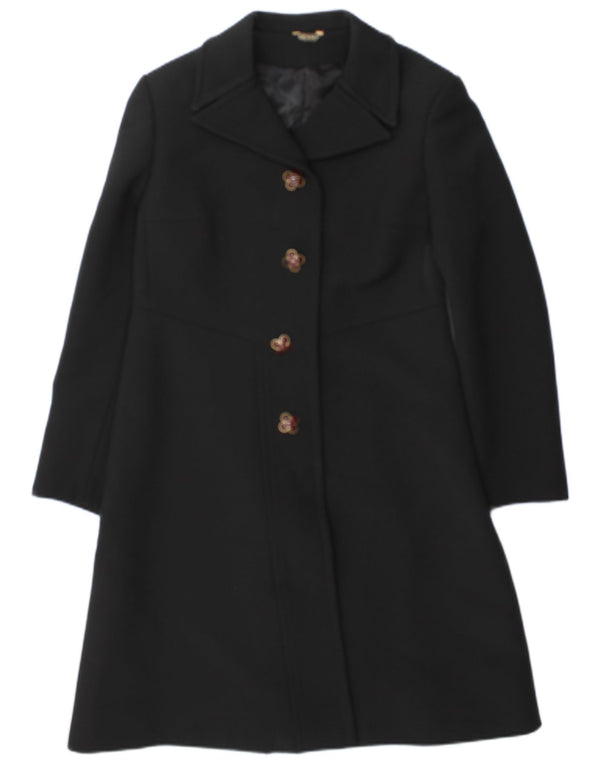 Genny Womens Overcoat UK 10 Small Black