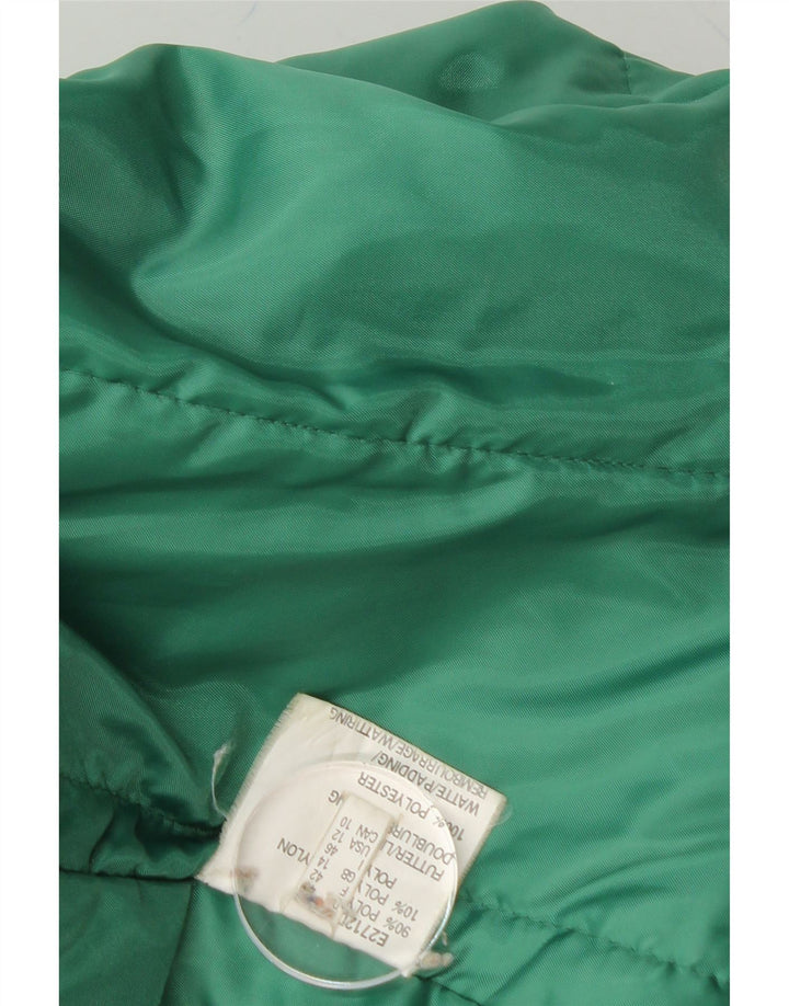 VINTAGE Womens Windbreaker Coat UK 14 Large Green Polyester Vintage Vintage and Second-Hand Vintage from Messina Hembry 