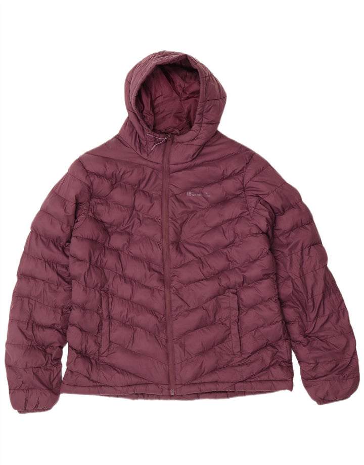 MOUNTAIN WAREHOUSE Womens Hooded Padded Jacket UK 14 Large Purple