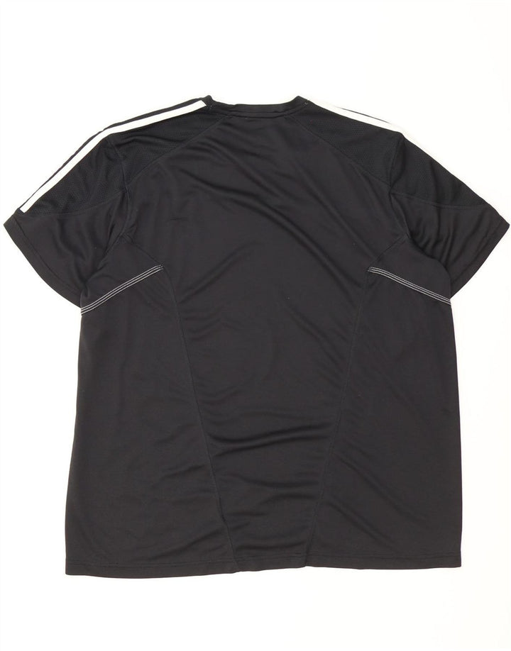 Adidas Mens Climalite T-Shirt Top 2XL Black Polyester