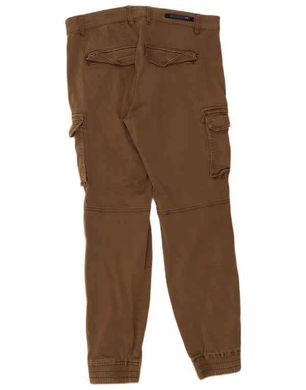 Gas Mens Joggers Cargo Trousers Large W34 L29 Beige