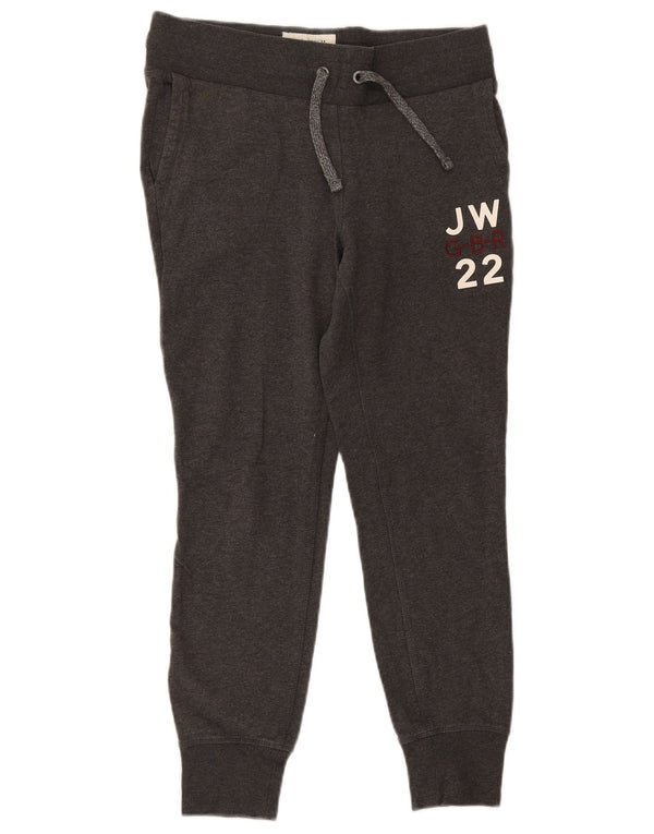 Jack Wills Womens Graphic Tracksuit Trousers Joggers UK 10 Small Grey