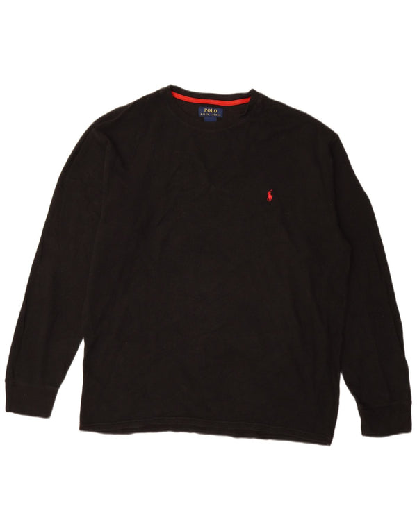 POLO RALPH LAUREN Mens Top Long Sleeve 2XL Blue Cotton