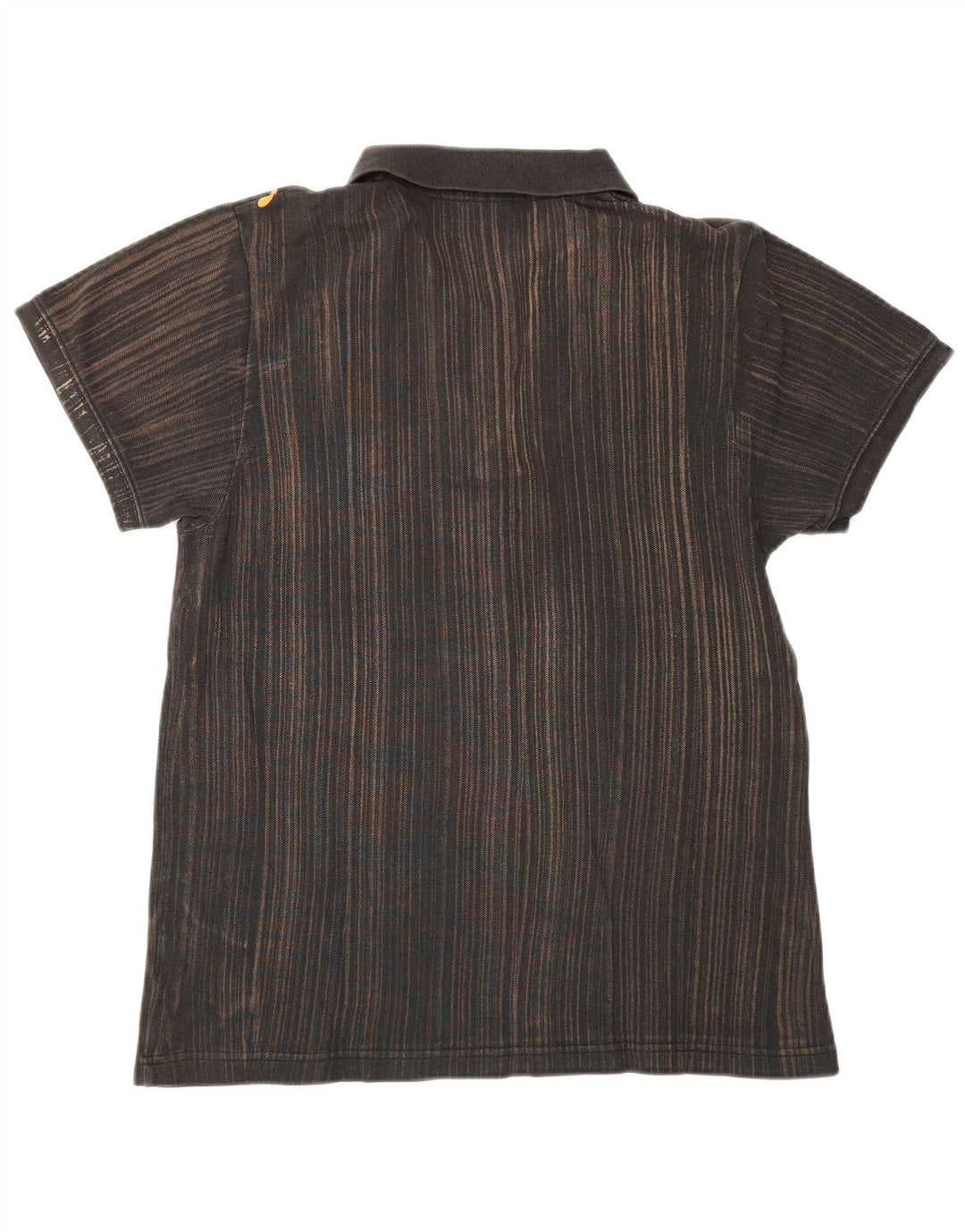 Puma Mens Polo Shirt Medium Brown Striped