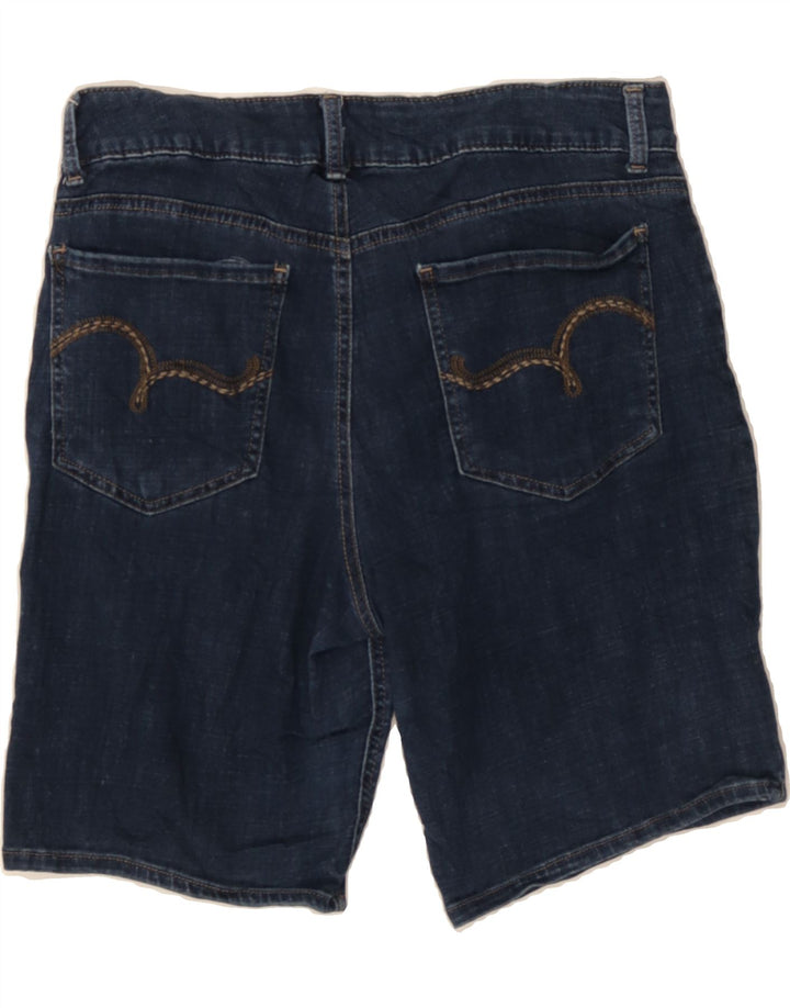 LEE Womens Mid Rise Bermuda Denim Shorts W34 Large  Navy Blue Vintage Lee and Second-Hand Lee from Messina Hembry 