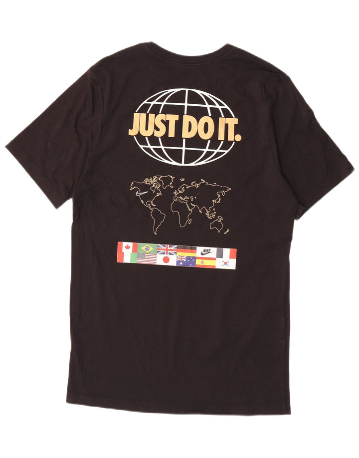 NIKE Mens Graphic T-Shirt Top Small Black Cotton