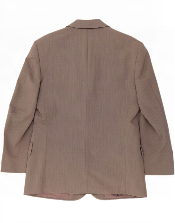 Trussardi Mens 3 Button Blazer Jacket IT 50 Large Grey Virgin Wool