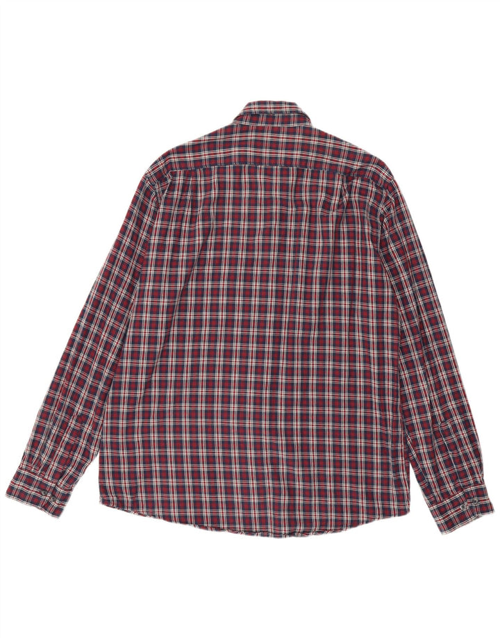CARRERA Mens Regular Fit Flannel Shirt XL Red Check Cotton