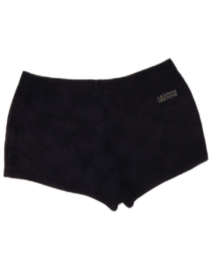 Superdry Womens Hot Pants Small W27 Navy Blue Floral