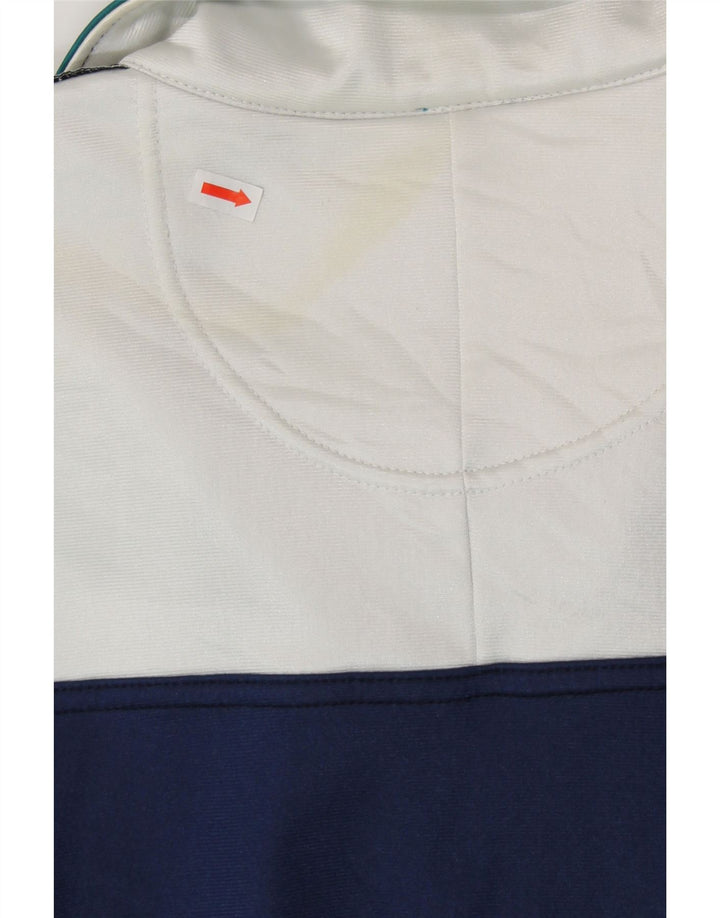 ASICS Mens Graphic Tracksuit Top Jacket IT 54 XL Navy Blue Colourblock