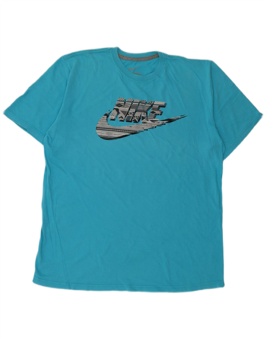 Nike Mens Regular Fit Graphic T-Shirt Top XL Blue Cotton