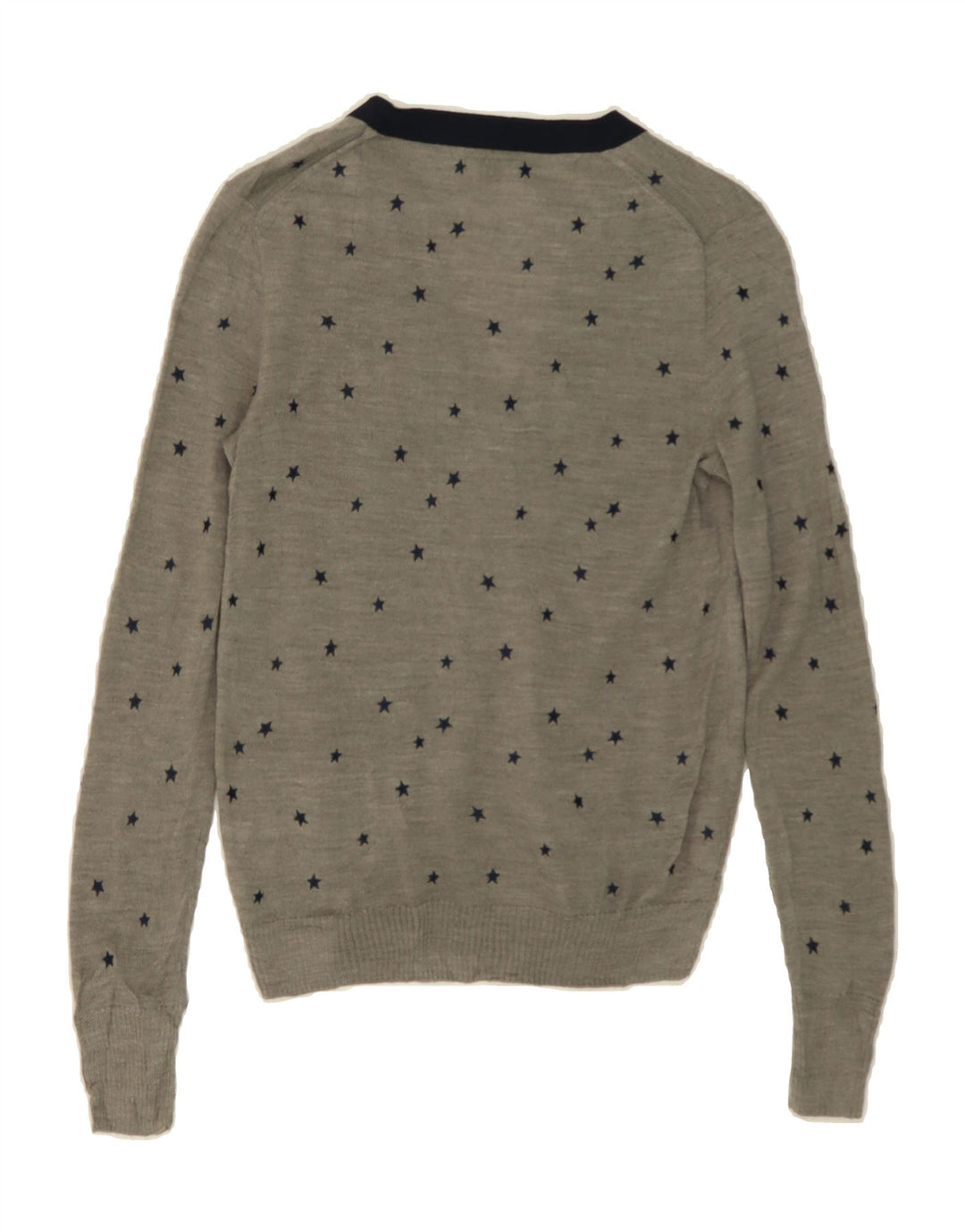 J. CREW Womens Cardigan Sweater UK 10 Small Grey Spotted Wool Vintage J. Crew and Second-Hand J. Crew from Messina Hembry 