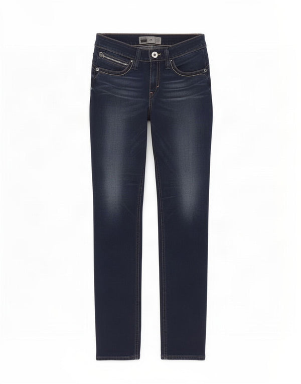 Levi's Womens Demi Curve Skinny Jeans W30 L34 Navy Blue Cotton