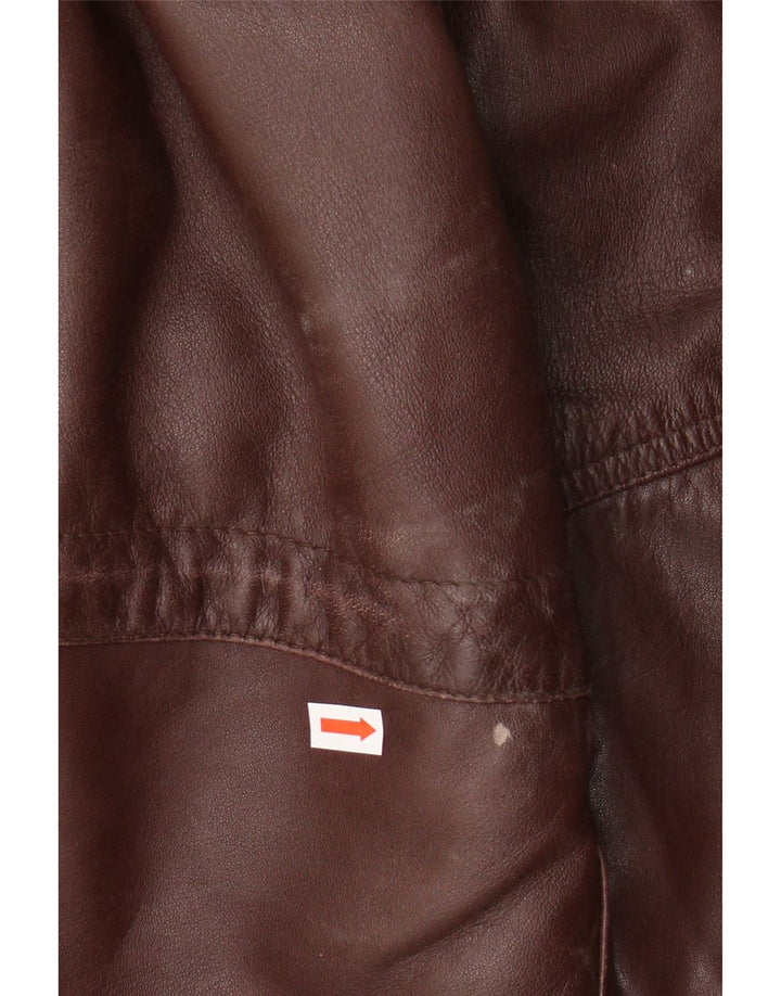 SARDAR Mens Leather Jacket UK 42 XL Brown Leather