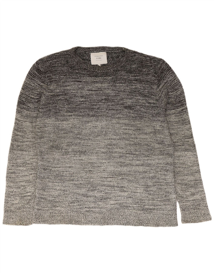 Jack & Jones Mens Crew Neck Jumper Sweater Large Grey