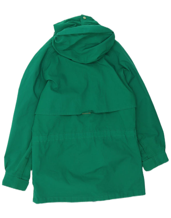 Eddie Bauer Mens Hooded Rain Jacket UK 36 Small Green Polyester