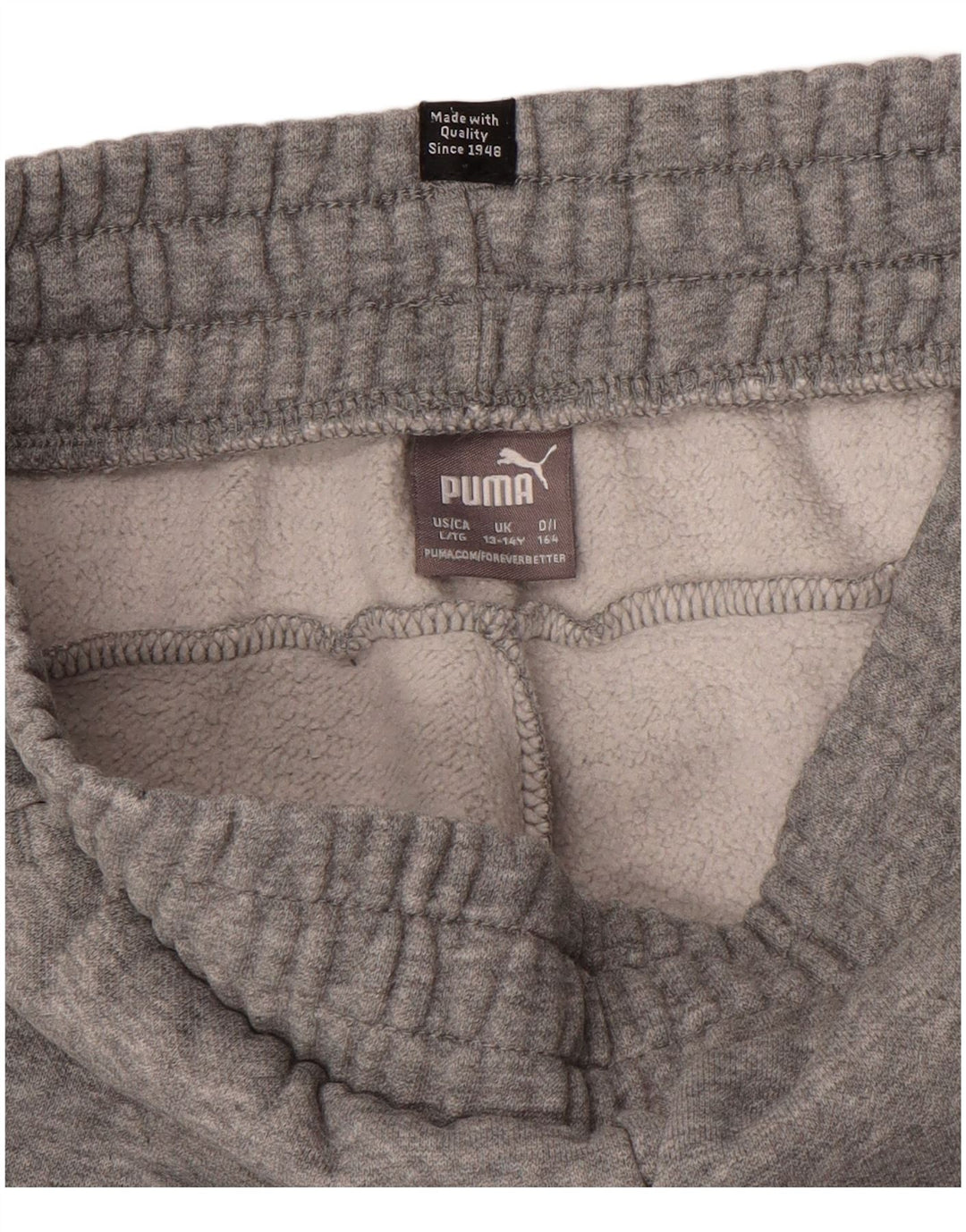 PUMA Boys Graphic Tracksuit Trousers Joggers 13-14 Years Grey