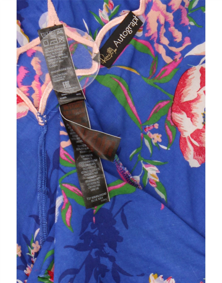 Marks & Spencer Womens Autograph Sundress UK 12 Medium Blue Floral