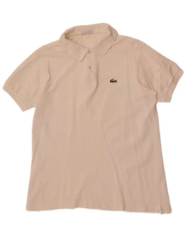 Lacoste Mens Polo Shirt Medium White Cotton